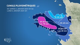 Illustration de l'actualité Des cumuls de pluie importants attendus sur 48 heures